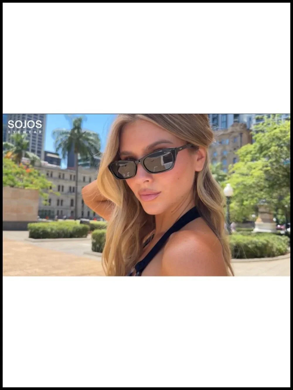 Cat Eye Polarized Sunglasses Retro Rectangle UV400 Protection Lightweight